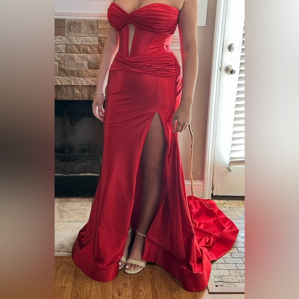 Sherri Hill Striking Red Prom Dress